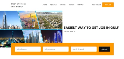 Service business website design preview